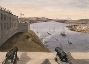 View from near the officer's barracks